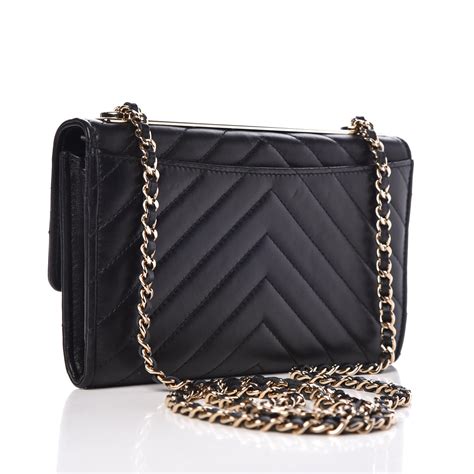 chanel trendy cc woc black|chanel wallet on chain black.